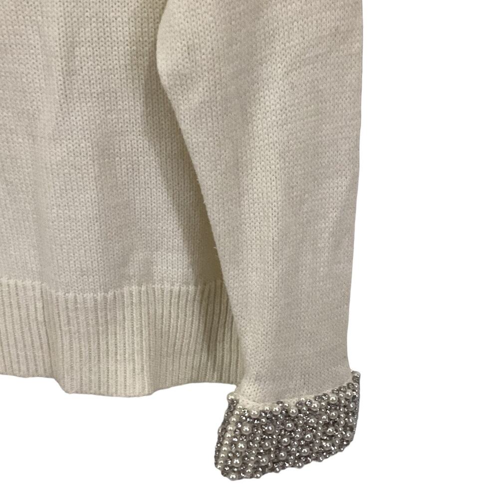 Alice‎ + Olivia Gemini Turtleneck Sweater Wool Blend Knit Soft White Size Small - Picture 8 of 14